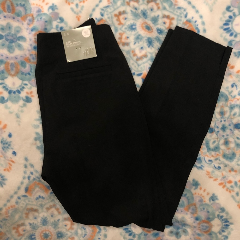H&M Slim Black Trousers / Dress Pants